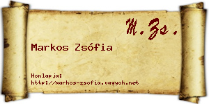 Markos Zsófia névjegykártya