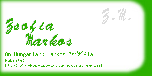 zsofia markos business card